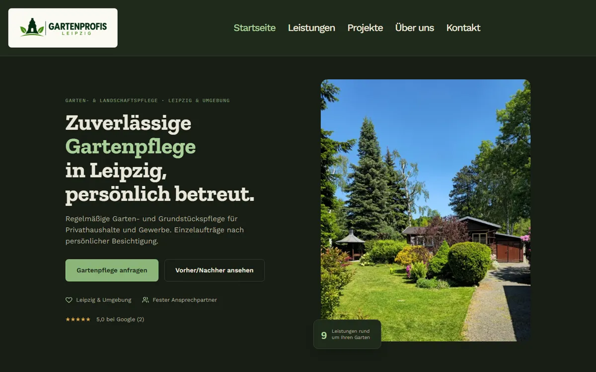 Startseite von gartenprofis-leipzig.de